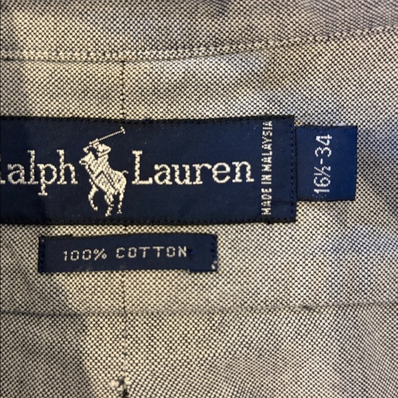 Polo by Ralph Lauren Men's Blue Button-Down Shirt - Picture 6 of 6